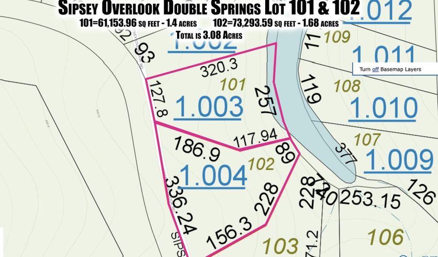 101 102 Sipsey Overlook Rd, Double Springs, AL 35553 - 0 Beds, 0 Bath