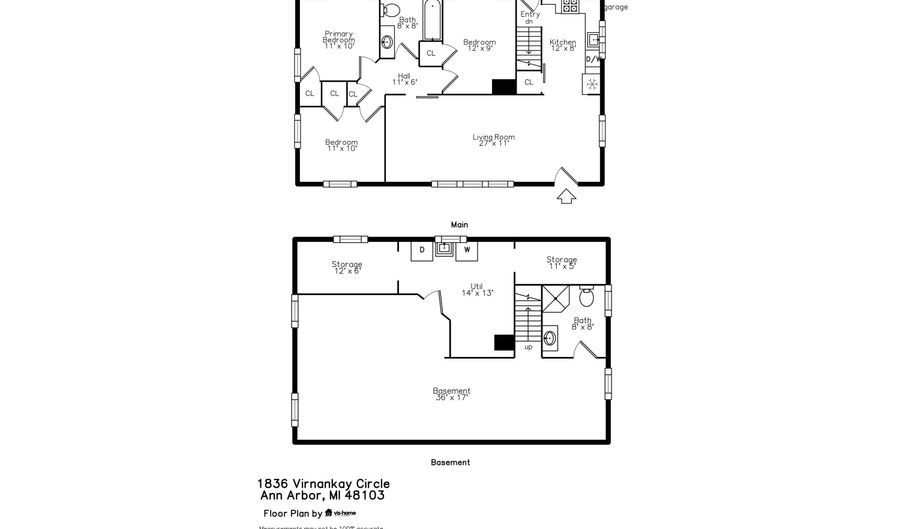 1836 Virnankay Cir, Ann Arbor, MI 48103 - 3 Beds, 2 Bath