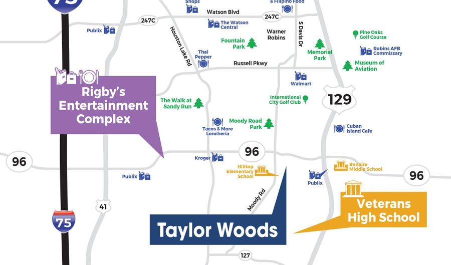 100 Taylor Woods Ct GPS Use Robert Bryson Smith Pkwy & Alton Tucker Sr Blvd Plan: Kerry, Bonaire, GA 31005 - 3 Beds, 2 Bath