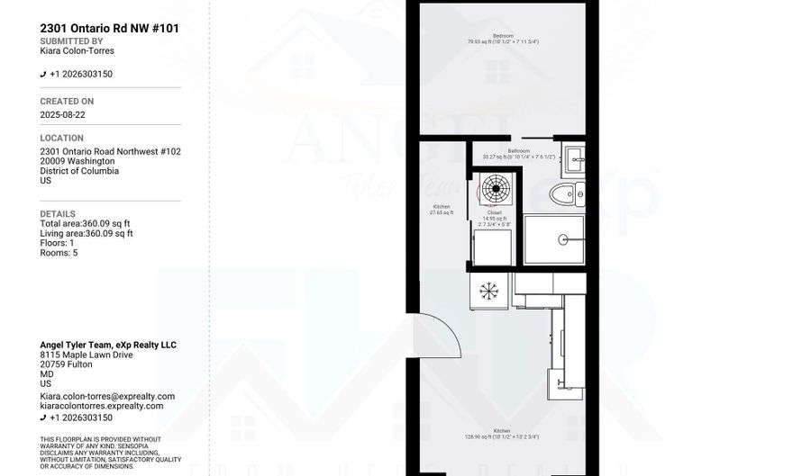 2301 ONTARIO Rd NW 101, Washington, DC 20009 - 1 Beds, 1 Bath