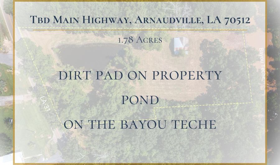 Main Highway, Arnaudville, LA 70512 - 0 Beds, 0 Bath