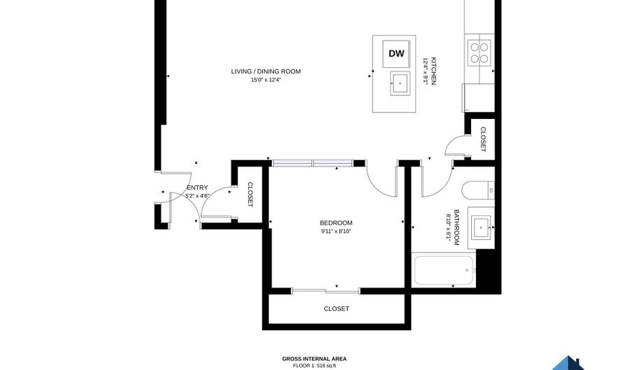 1300 4TH St SE 901, Washington, DC 20003 - 1 Beds, 1 Bath