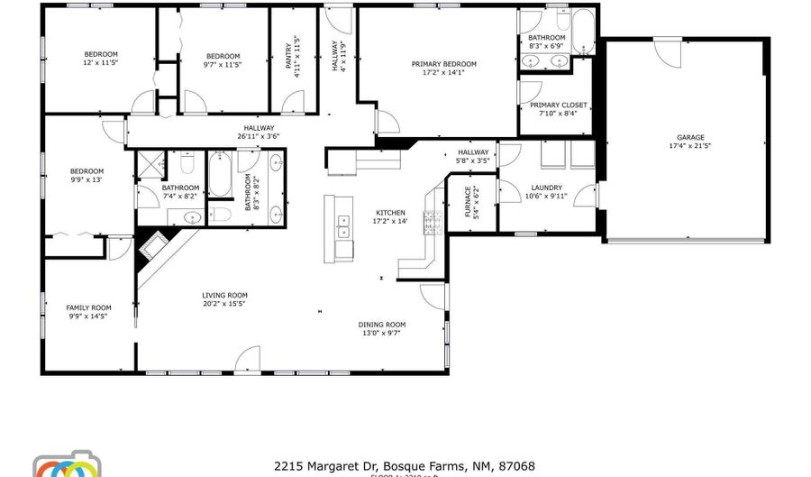 2215 MARGARET Dr, Bosque Farms, NM 87068 - 4 Beds, 3 Bath