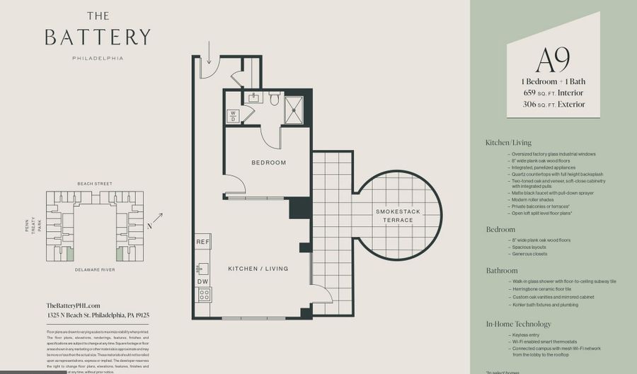 1325 N BEACH St 725, Philadelphia, PA 19125 - 1 Beds, 1 Bath